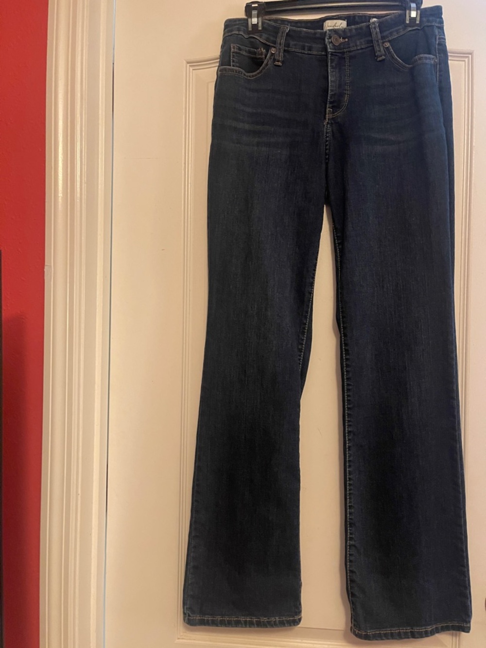 WONDERLY- Dark Blue Women's High-Waisted Bootcut Jeans